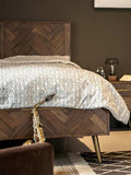 KINGSTON Acacia Wood Herringbone Bedframe