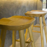 MANSON Rustic Solid Wood Bar Stool