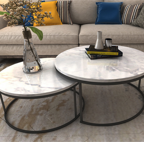 Mod Marble Round Coffee Table