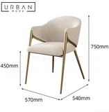 SNOWDON Modern Boucle Dining Chair
