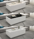 DELANEY Modern Piano Tempered Glass Coffee Table