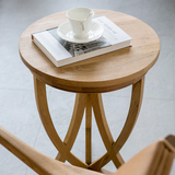 SHELFORD Rustic Solid Wood Side Table
