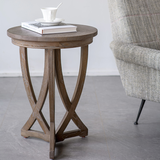 SHELFORD Rustic Solid Wood Side Table