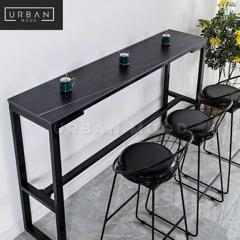 THASSOS Modern Marble Slate Bar Table