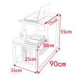 SUMI Contemporary Glass Top Side Table