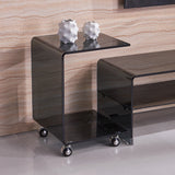 INNSBRUCK Minimalist Contemporary Glass Side Table