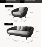 PEBBLEBAY Modern and Contemporary Fabric Nordic Style Sofa