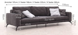 BERLIN Modern Fabric Sofa with Stilt Legs