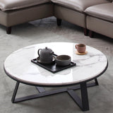 (Clearance) MARRIOT Round Marble Coffee Table Set