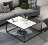 Minimalist Marble Metal Frame Coffee Table