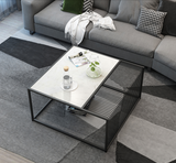 Minimalist Marble Metal Frame Coffee Table