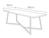 Modern Contemporary Sleek Minimalist Wooden Top Conference / Office / Dining Table