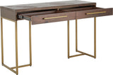 MCKENNA Herringbone Console Table / Writing Table /Dressing Vanity Table Solid Wood