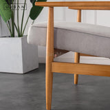 Premium | LOHAS Solid Wood Fabric Lounge Chair