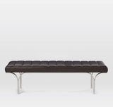 ANNA "Y" Frame Leather Ottoman