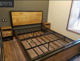 ARAGON Industrial Solid Wood Bedframe