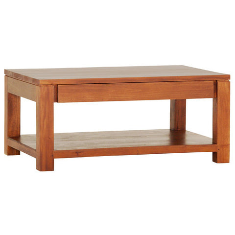 Andrea 2 Drawer Coffee Table with Bottom Shelf Light Pecan Color RMY238CT 002 TA