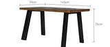 COOPER Nordic Retro Wrought Iron Solid Wood Dining table and / or Chair / Bench Set