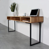 CORY Modern Industrial Solid Wood Study Table
