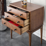 Premium | BERNICE Solid Wood Side Cabinet