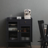 Catalina MARRIOTT Buffet Sideboard Cabinet Scandinavian Hardwood ( 4 Color, Walnut, Grey, Black, White )