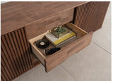 Catherine MARRIOTT TV Console Nordic Solid Wood Scandinavian Cabinet ( Colour Walnut, Natural )