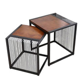 CLYDE Solid Wood Nesting Coffee Tables
