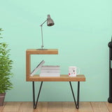 CORA Modern Industrial Solid Wood Bedside Table
