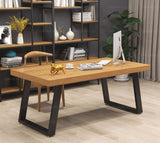 DAMIAN Modern Rustic Solid Pine Wood Office Writing Table