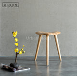 Premium | TRAPEZE Solid Wood Stool