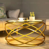 GREGORIAN LED Gold Tempered Glass Coffee Table