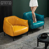 PEDDLE Modern Faux Leather Armchair