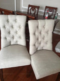 JANICE Victorian Cushion High Back Dining Chairs