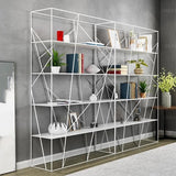JONAS Modern Industrial Asymmetrical Wireframe Display Shelf