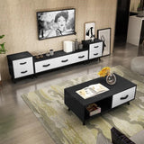 JORG Modern Vintage Wood TV Console & Coffee Table