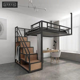 JUDE Modern Industrial Loft Bed