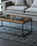 LAKEN Modern Industrial Solid Wood Coffee Table