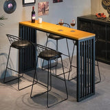 LIAM Modern Rustic Wooden High Bar Table & Stool