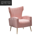 OREGON Winged Velvet Armchair