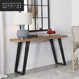 LUCIEN Industrial Solid Wood Hallway Console