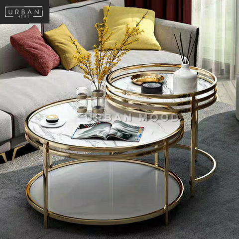 EDEN Luxury Round Nesting Coffee Tables