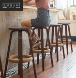 COHEN Rustic Round Bar Stool
