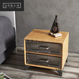 OAKLAND Industrial Metal Bedside Table