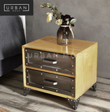 OAKLAND Industrial Metal Bedside Table