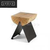 ROVEN Modern Industrial Solid Wood Stool