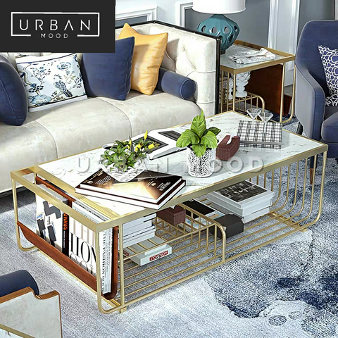 CHRISTY Modern Marble Coffee Table
