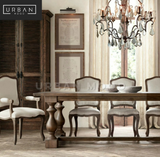 (Clearance) JAQUET Vintage Distressed Dining Table & Chairs