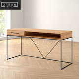 BECKER Industrial Solid Wood Study Table