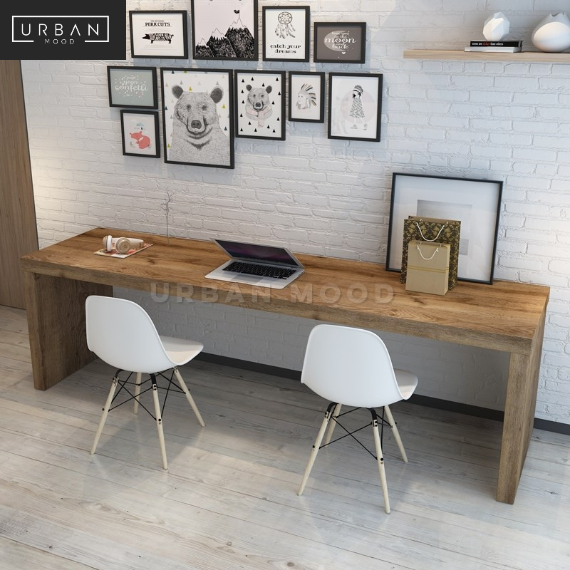 BERT Rustic Solid Wood Study Table – RoomyRoom.com - Contemporary ...