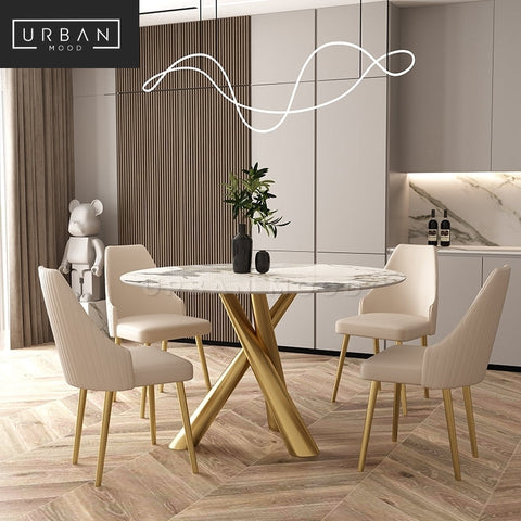 FLINT Modern Marble Round Dining Table